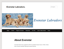Tablet Screenshot of evenstarlabradors.com